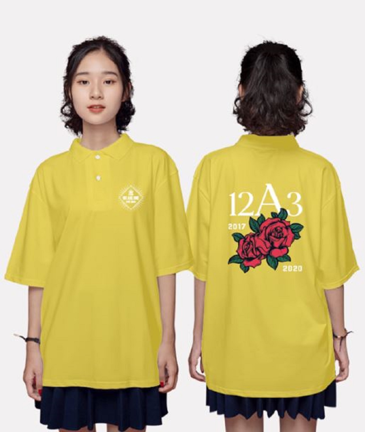 Mẫu Áo đồng phục có cổ oversize