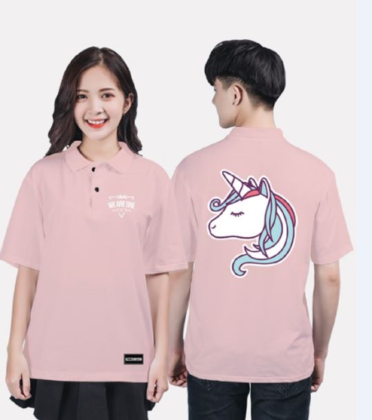 Mẫu Áo đồng phục có cổ đơn freesize