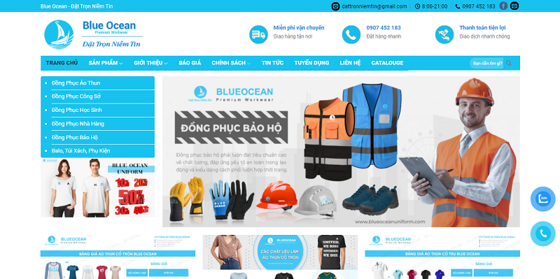 Cách liên hệ đặt may đồng phục Blue Ocean Uniform tại Vĩnh Long
