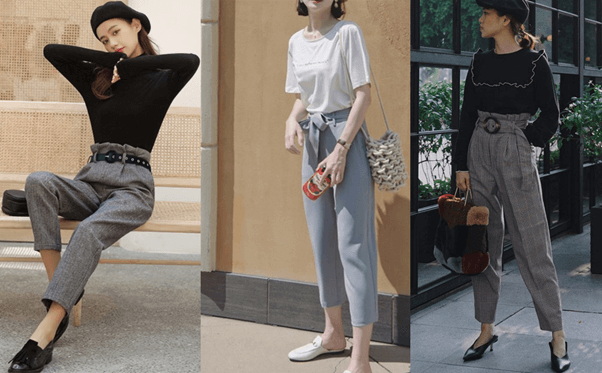 Phối quần baggy cùng áo thun tạo sự năng động và trẻ trung.